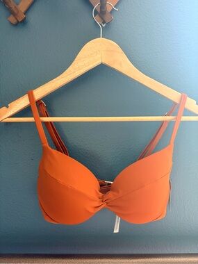 NWT Victoria’s Secret Twist Front Push-up Swim Top - Burnt Orange 32D